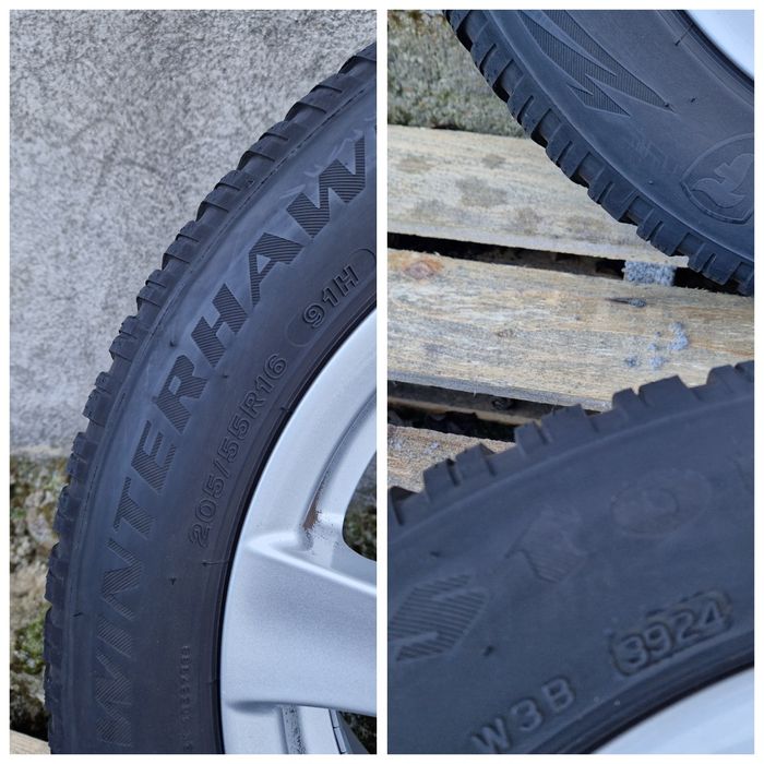 Jante 5x112 Skoda Octavia anvelope iarna 205 55 16 Firestone 2024