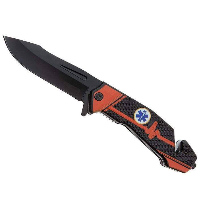 Briceag vanatoare, Medical Rescue, 22 cm, otel inoxidabil, negru