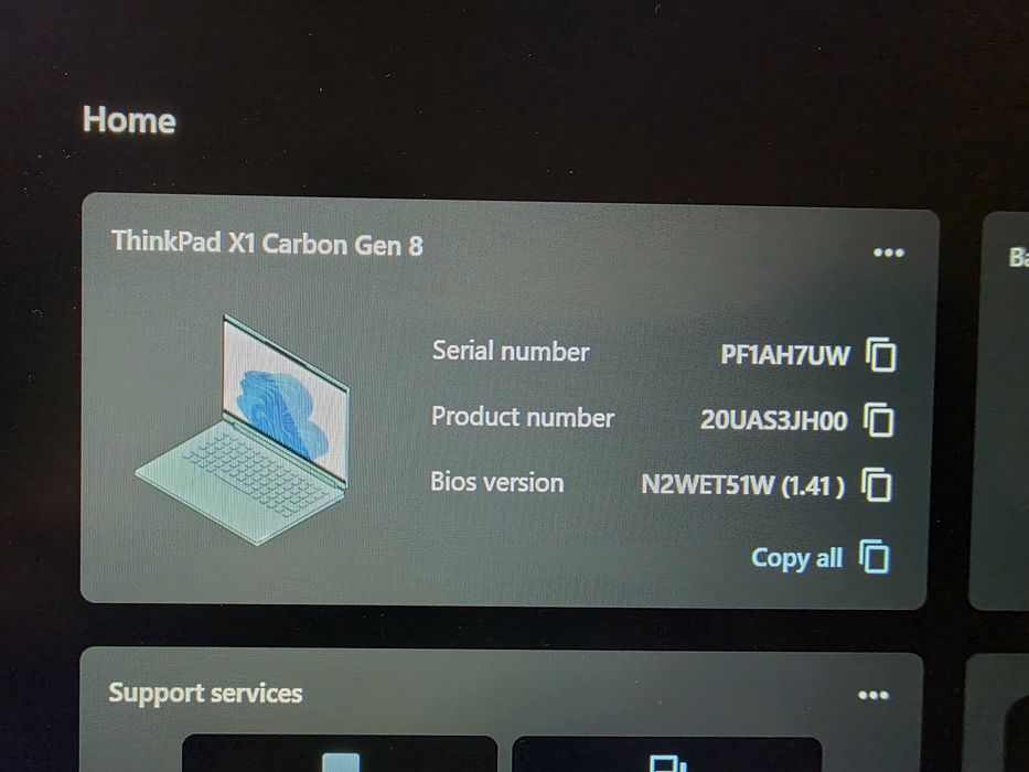 Laptop Lenovo ThinkPad X1 Carbon Gen 8 i7-10510U 16Gb RAM 512Gb SSD