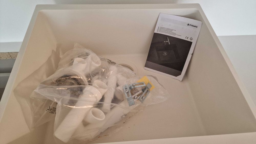 Кухненска мивка Pyramis PYRAGRANITE ITHAKA 50Х40 1B, цвят СНЯГ