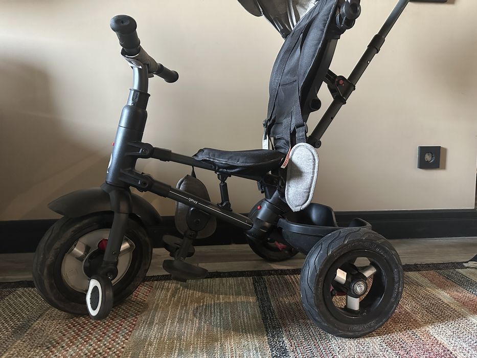 Трёхколесный велосипед коляска, черный