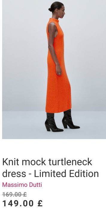 Rochie din lână tricotată Massimo Dutti-EDITIE LIMITĂ,masura S,,Super