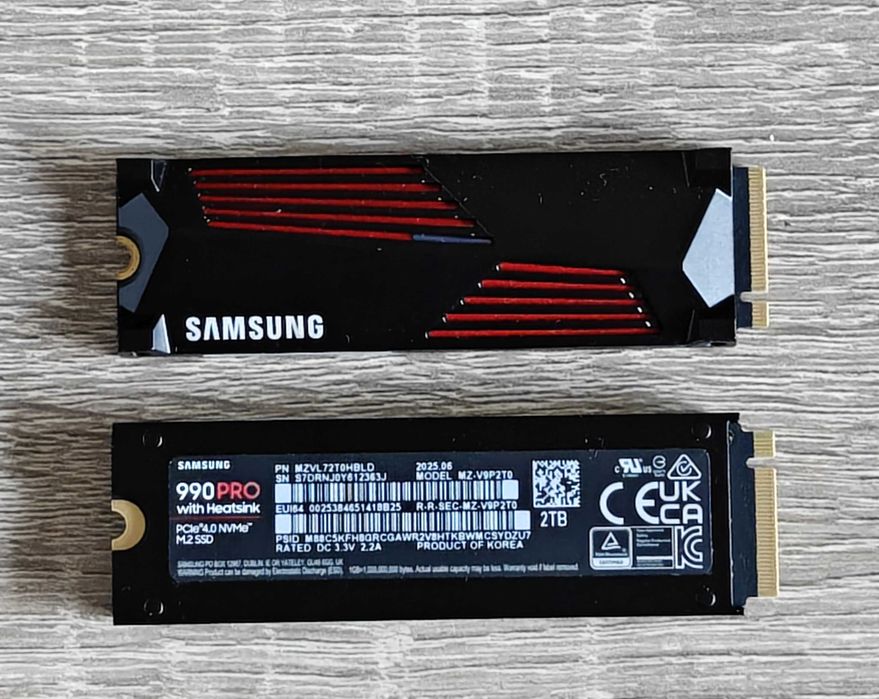 SSD 2TB Samsung 990 Pro Heatsink Gen4 7450 MB/s