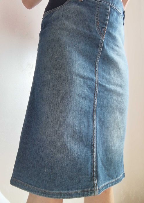 Fusta Blossom Jeans gravide denim made in Italy masura 26 bumbac