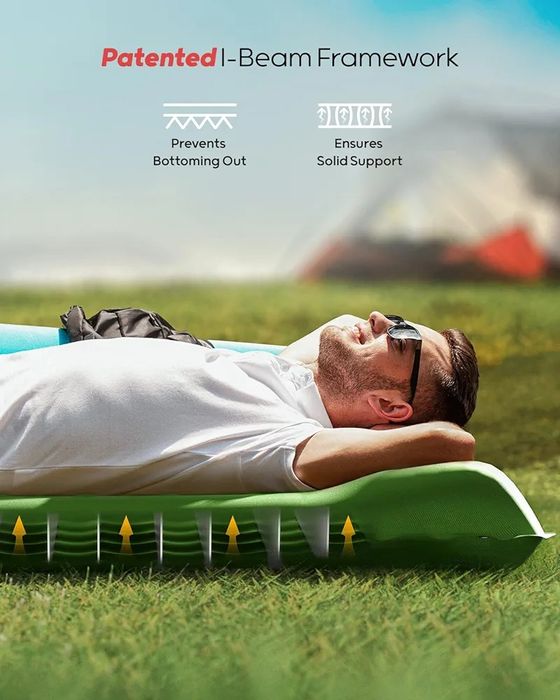 Saltea 2 persoane foarte rezistanta pentru  camping/bushcraft cu pompa
