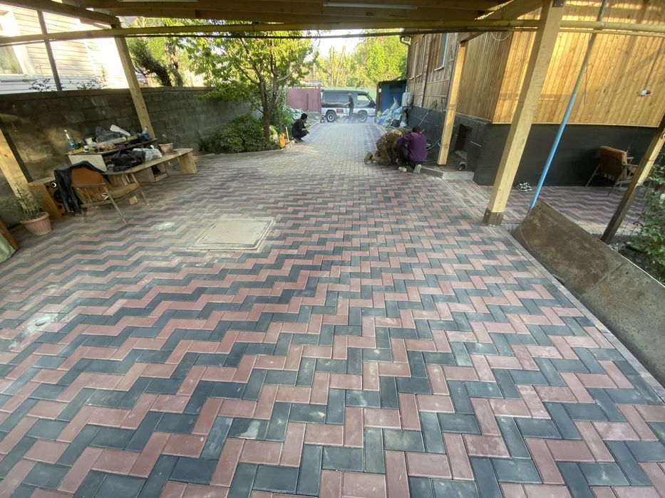 Укладка брусчатки, Газон рулоный