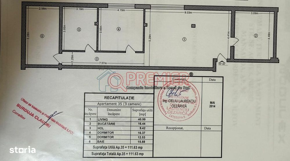 3 camere | 111 mp | Sfanta Agnes | Metrou Dimitrie Leonida -