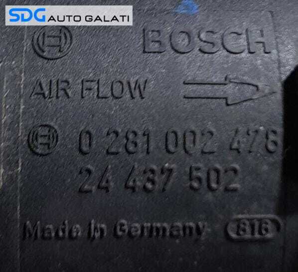 Debitmetru Aer Opel Astra G 2.0 DTI Y20DTH 1998 - 2004 Cod 0281002478 24437502 [N1385]