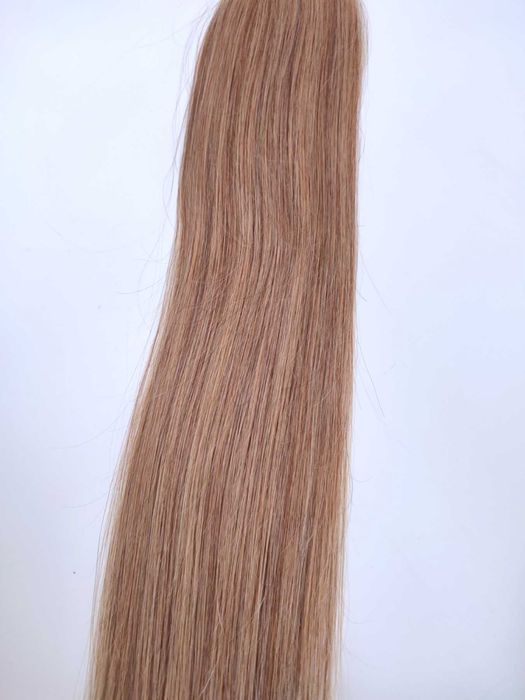 100% естествена коса, реми екстеншъни, среден клас, тъмно руса, 60см