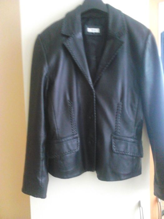 Почти ново Естествена кожа яке- сако - изключително качество,ръчен шев