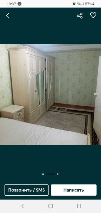 3хонали кв сотилади. Васход бозори 5мкр, обстоновкали, ремонти яхши