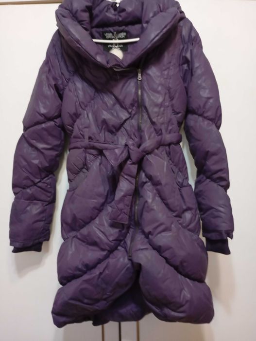 Лилаво яке с гъши пух