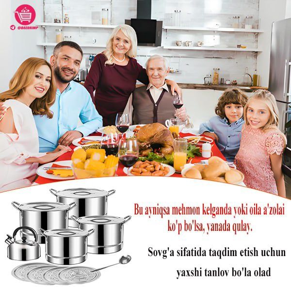 yangi oshxona idishlari toplami