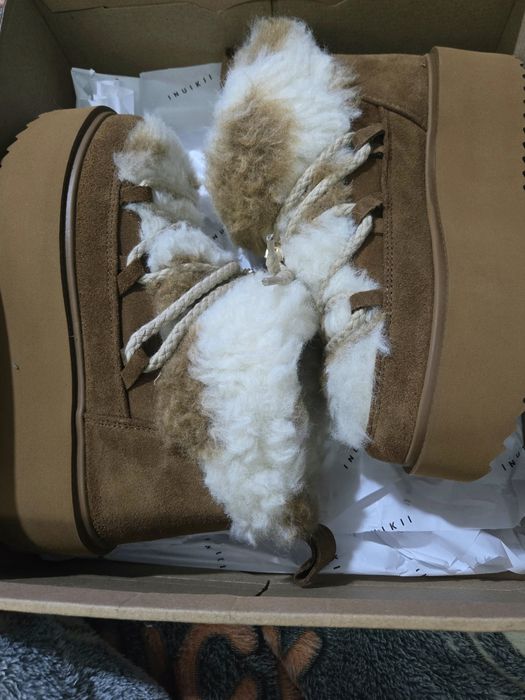 Inuikii teddy platform естествена кожа дамски апрески нови 38 номер