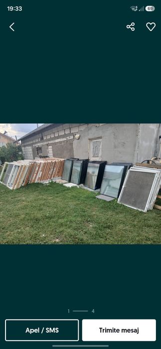 Vând tâmplărie Gealan cu inserție metalică.