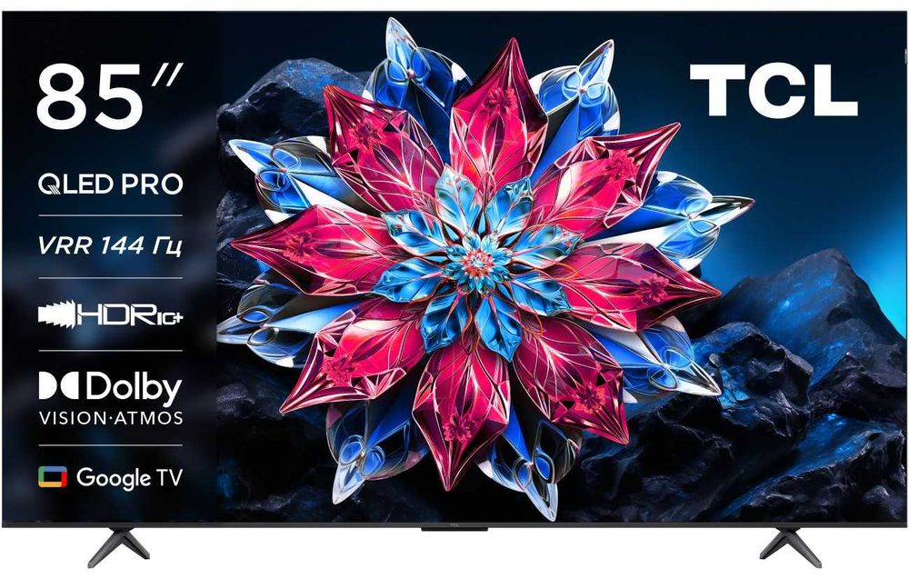 85" (216 см) Телевизор TCL 85C655 Pro черный