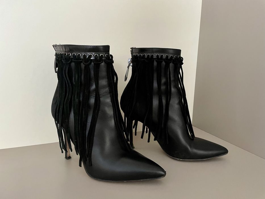 Botine/cizme piele cu franjuri Ana Cori-Why Denis