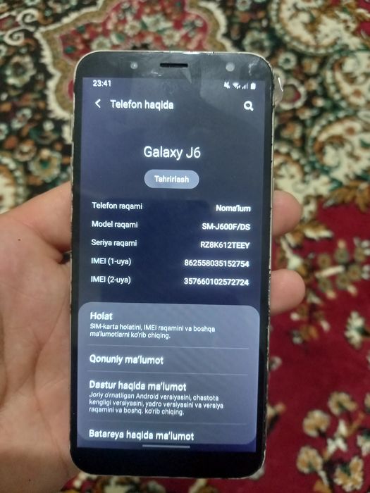 Samsung galaxy J6