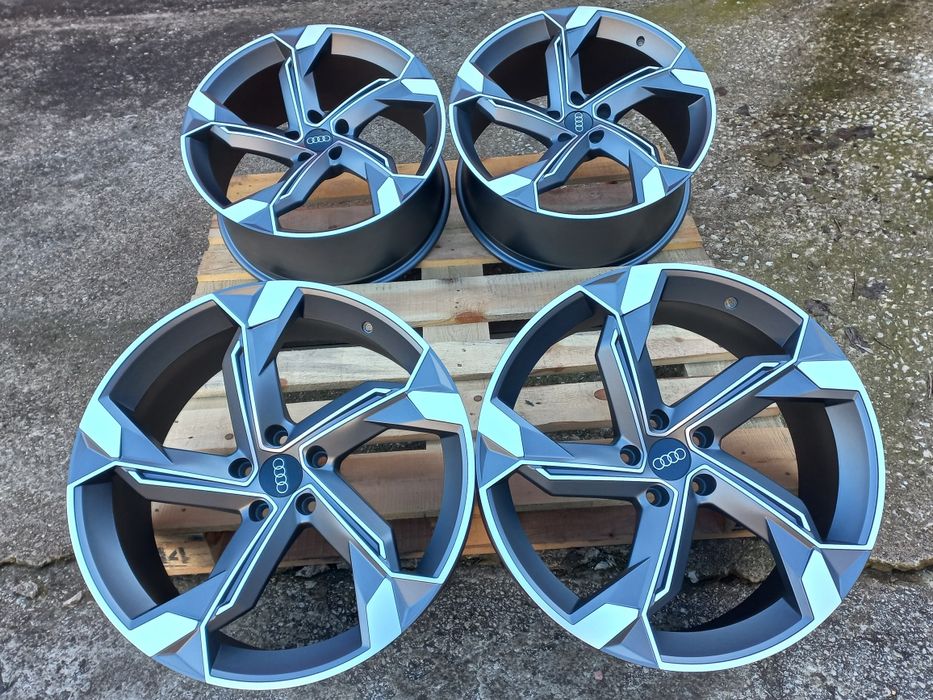 18"AUDI Rotor26 Matt Gunmetal Polish 8Ж ет30 A5 A6 A7 A8 Q3 Q5 Q7 Нови