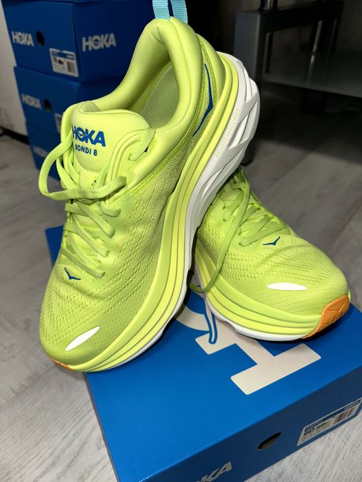 Vând papuci de alergare HOKA Bondi 8 Lime Edition Noi LICHIDARE