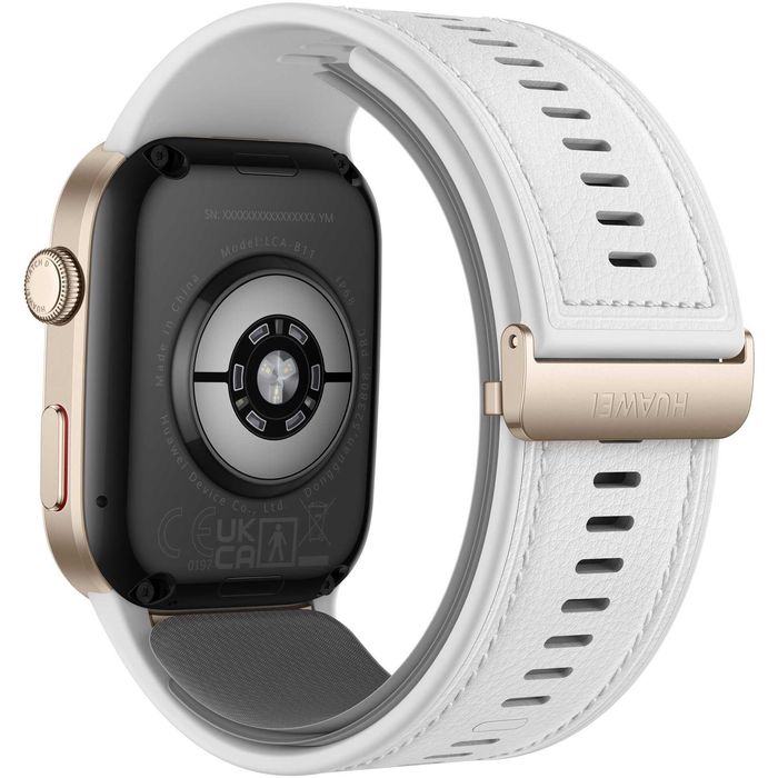 Smartwatch Huawei Watch D2, Gold aluminum alloy Case, White Composite Leather Strap