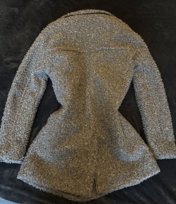 Palton din imitatie de lana Bershka
