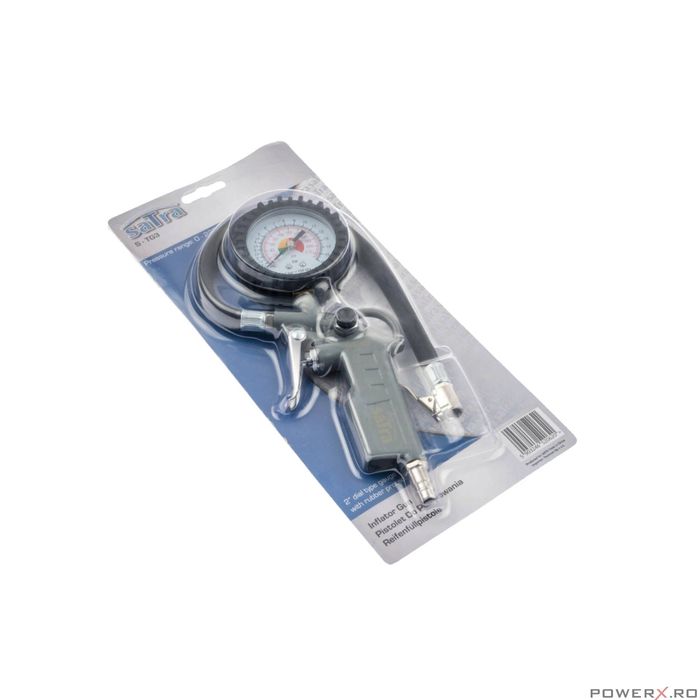 Pistol umflat roti, manometru, 0 - 16 bar, 1/4", Satra