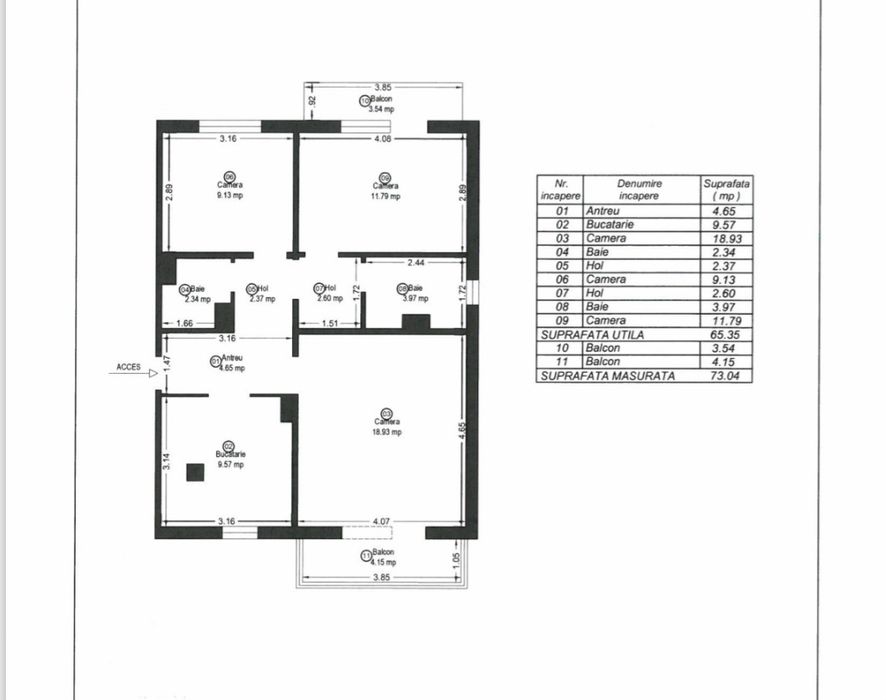Vand apartament complet renovat, mobilat si utilat, 3 camere, decomandat, 2 bai, etajul 2, proprietar
