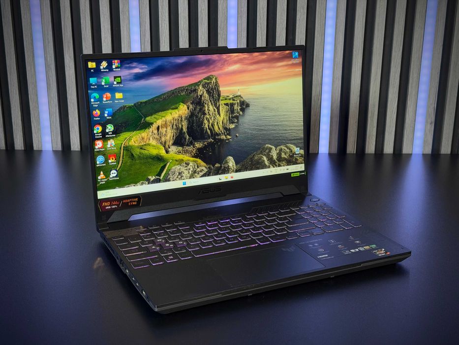 Геймърски лаптоп Ryzen 7 7735HS | RTX 4050, 6GB | 16GB DDR5, ASUS TUF Gaming A15 FA507