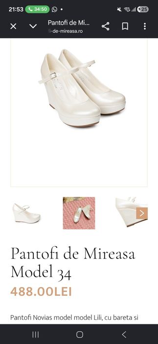 Pantofi mireasa Novias