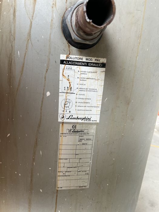 Bollitire Lamborghini made in Italy boiler 435 litri 6 bar