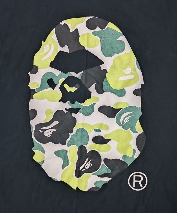 A Bathing Ape Bape Shirt оригинална тениска L памучна черна фланелка Бейп