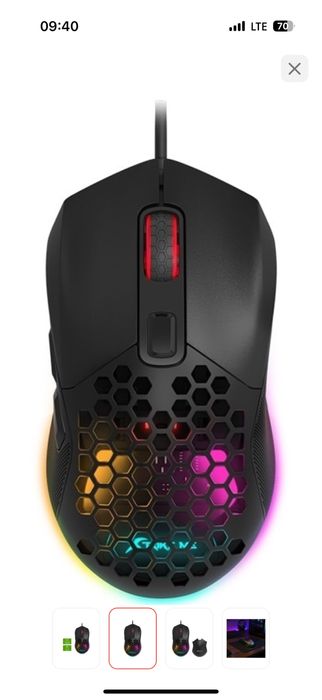 проводная мышка черный