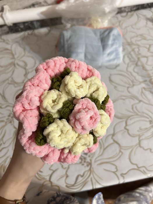 Вязаный букет мягкий