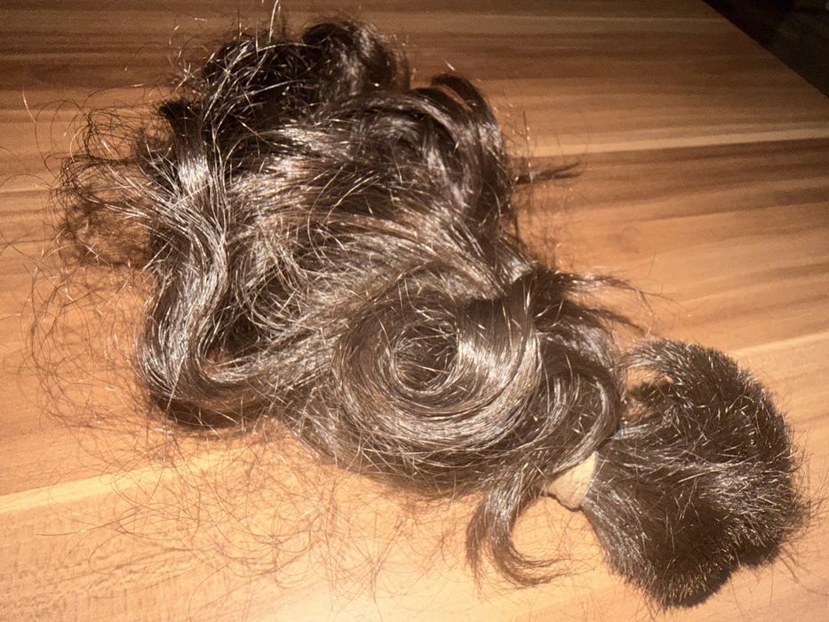 Coadă din păr natural- șaten închis, 40 cm, 92g