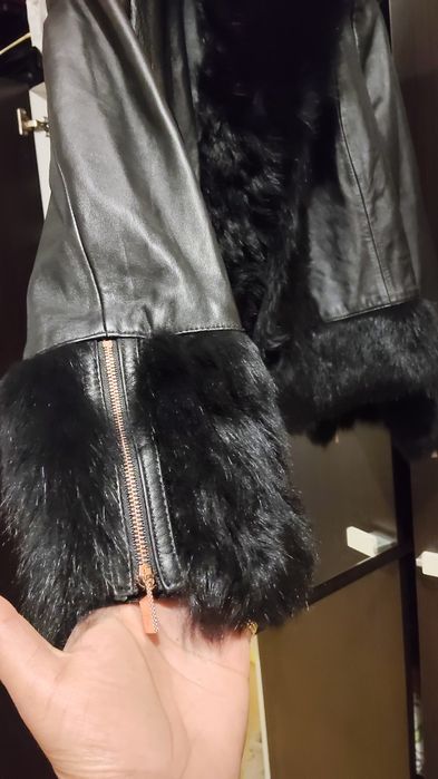 Geacă piele cu blăniță Ted Baker