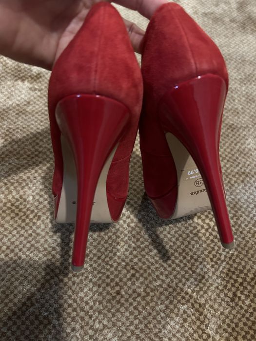 Pantofi Bata piele rosii