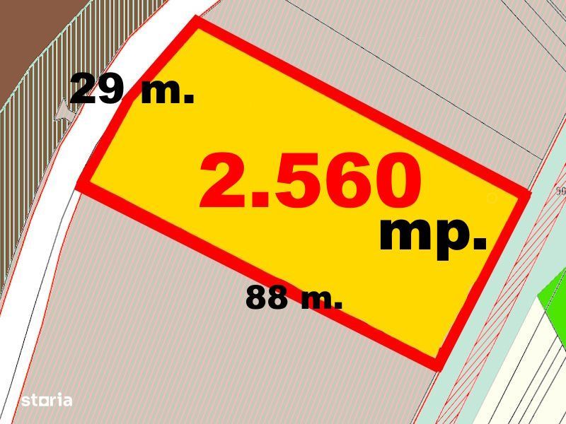 OKAZIE ! Teren Intravilan imprejmuit 2560 mp cu deschidere 29 m Santim