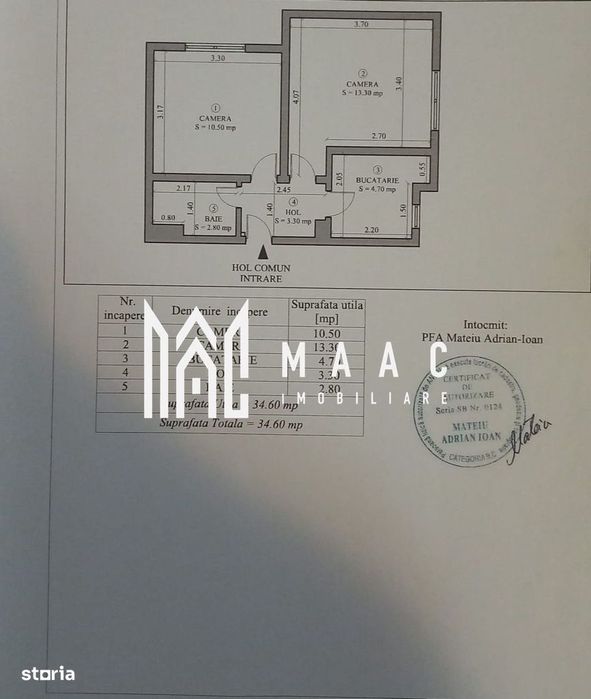 Apartament de vânzare 2 camere | Central, Cisnădie | 35 mp, etaj 2/4