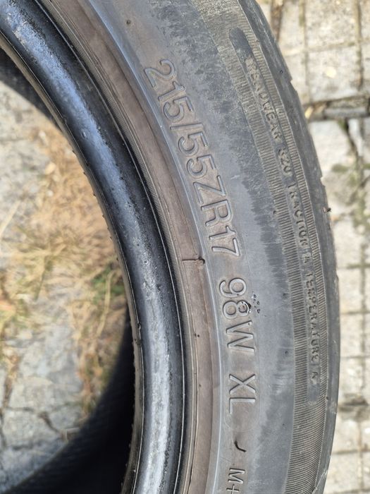 Летни гуми 17 инча 215/55ZR17 на 10 000 км. пежо 407