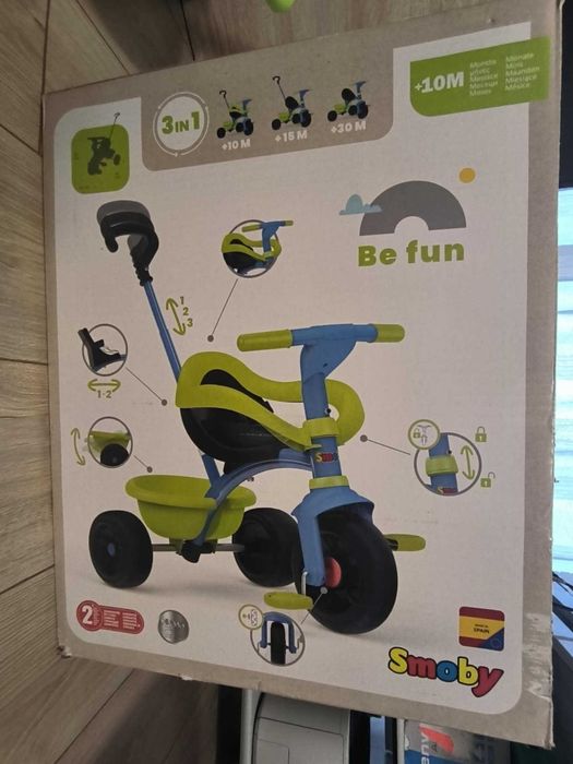 Smoby Be fun 3 in 1- Детско колело-триколка с родителски контрол