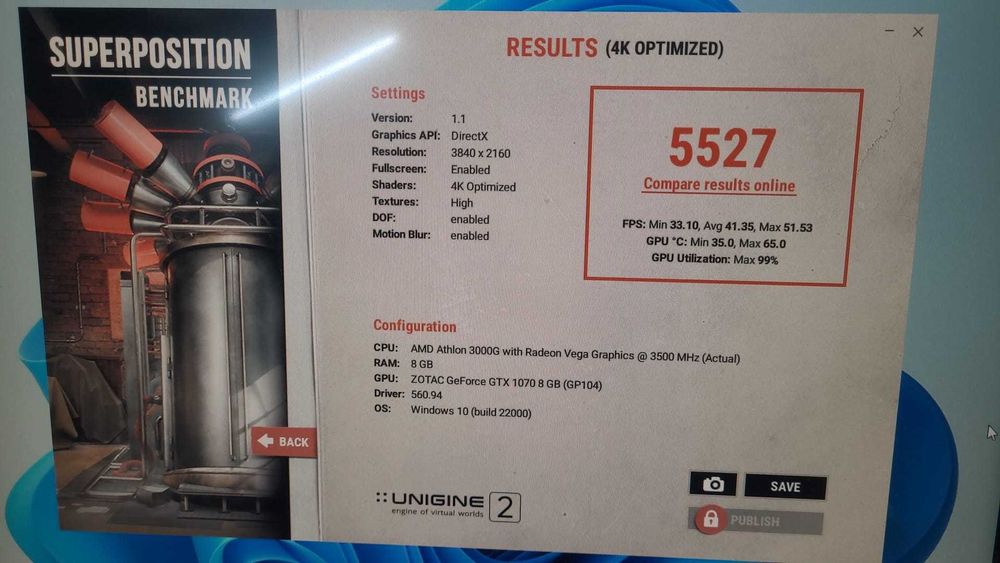 placa video Gaming  GeForce GTX 1070 de 8GB GDDR5 / 256 biti – ca noua