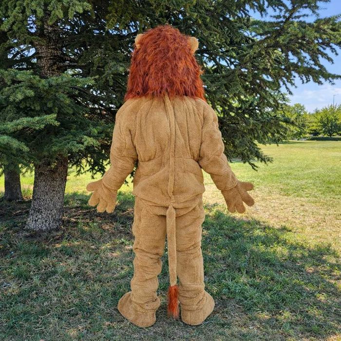 Costum Mascotă Leu cu Corp Musculos Premium realizat manual pentru Evenimente, Petreceri și Spectacole