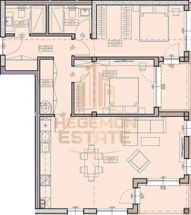 3-стаен в Варна-Кайсиева градина площ 122 цена 1590000