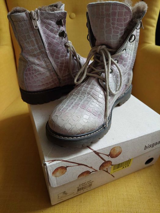 Bocanci de piele imblaniti Bisgaard marimea 36