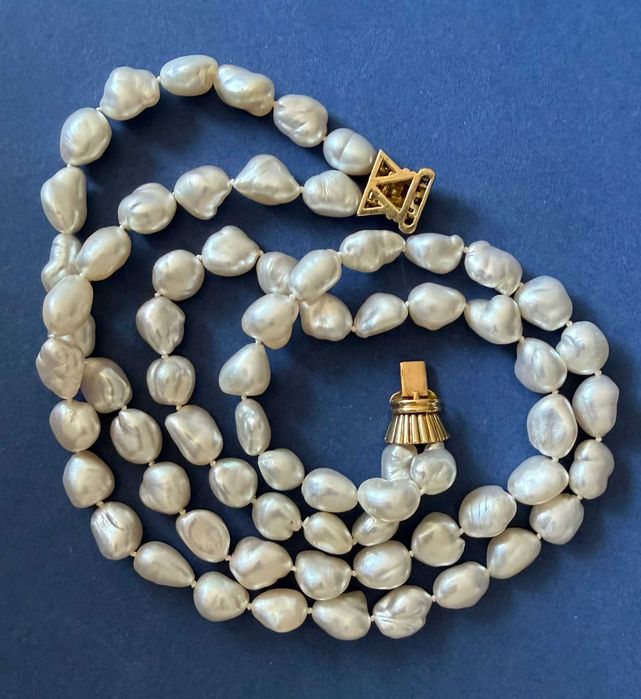 Colier din perle baroce South Sea, cu diamante