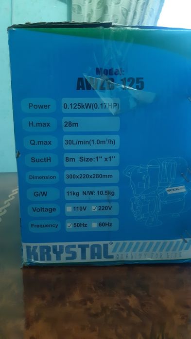 Nasos Kristal srochno sotiladi