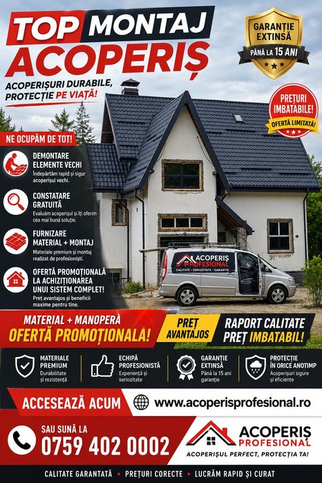 Sisteme complete de acoperis, reparatii acoperisuri case vechi,hidroizolații blocuri,etc.,, renovare acoperis case vechi, servicii complete acoperiș.
