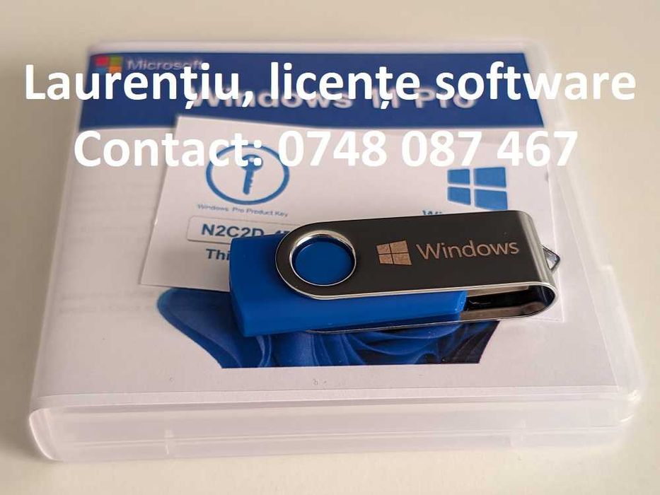 Stick instalare Windows original 7, 8, 10 sau 11 Home, Pro cu licenta!