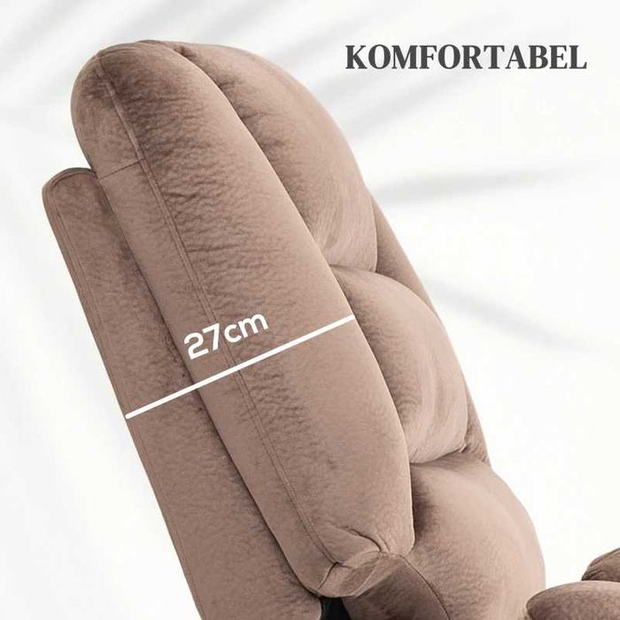 HOMCOM Повдигащ се стол с функция за масаж, 90x93x110 см